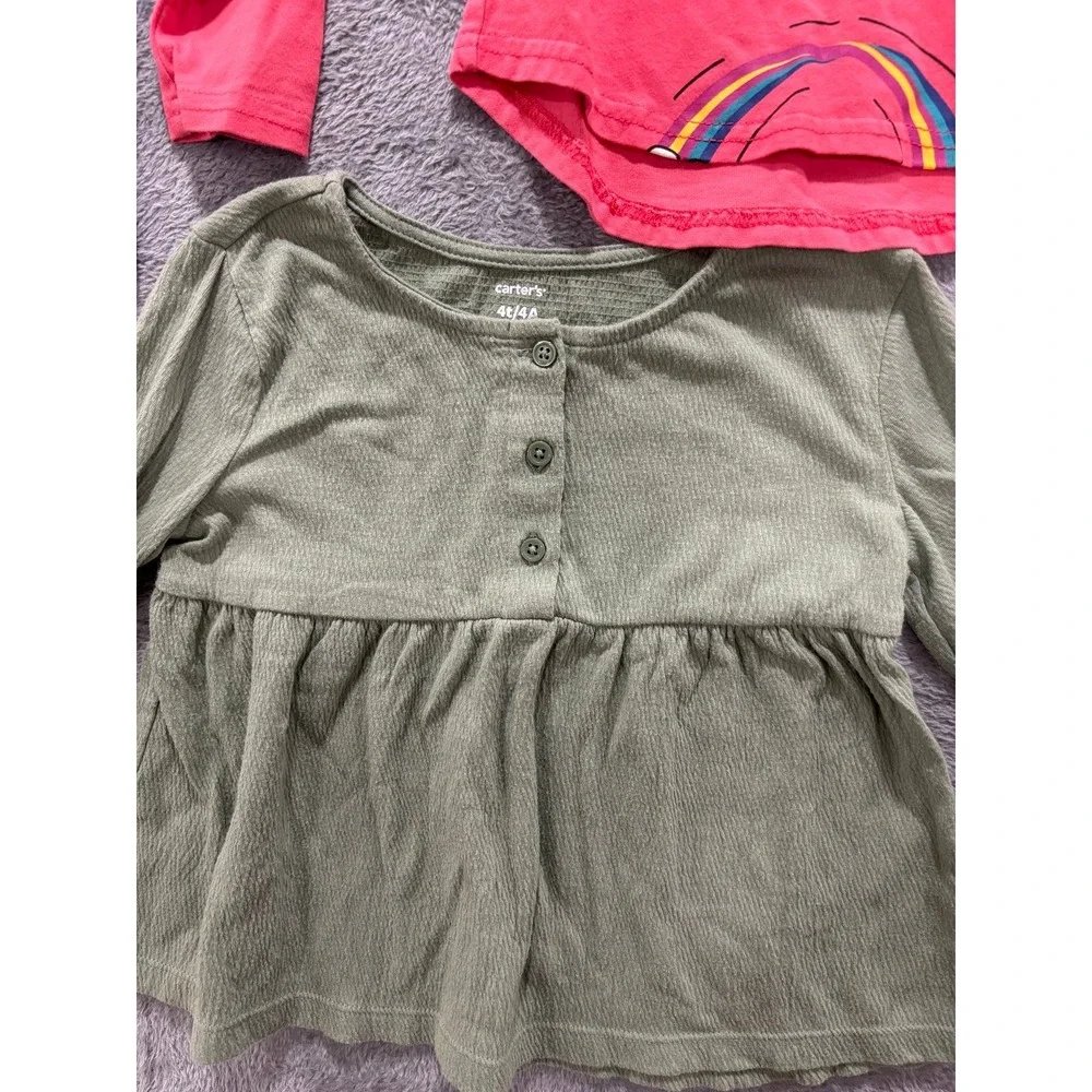 Carter's Freestyle Cherubino 4T Girls Multi Tops Lot‎ 3pc Casual Boho Womens